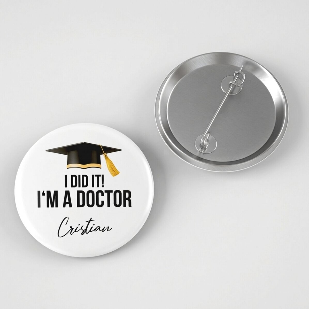 Personalised badge with text - I did it!