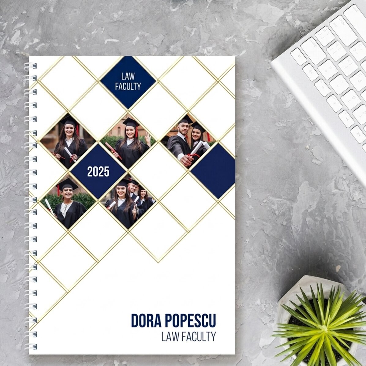 Personalised notebook with photos and text - Happy Graduation