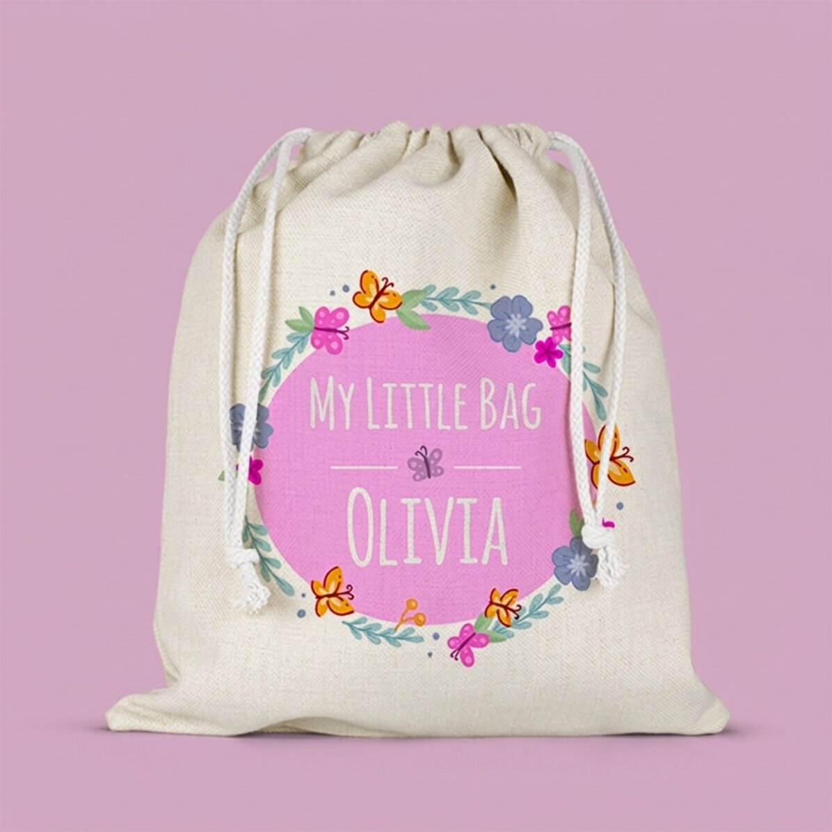 Personalised medium bag with name - Little girl