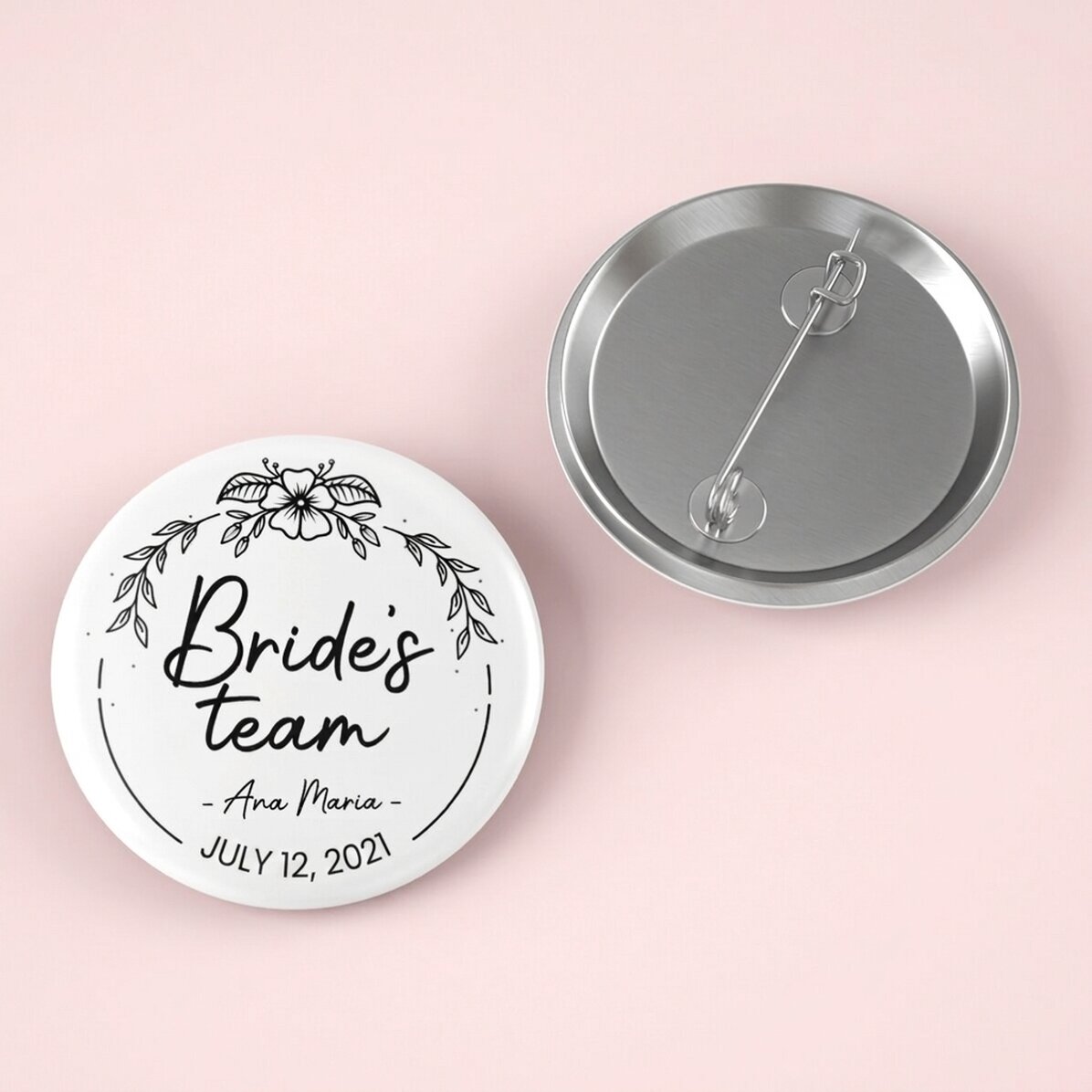Personalised badge with text - Bride