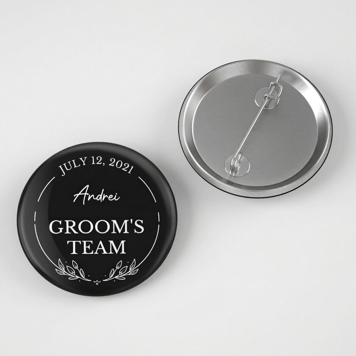 Personalised badge with text - Groom