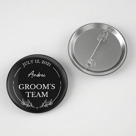 Personalised badge with text - Groom