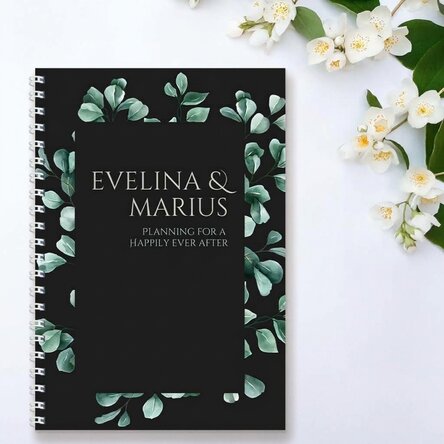 Personalised notebook with text - Happily ever after