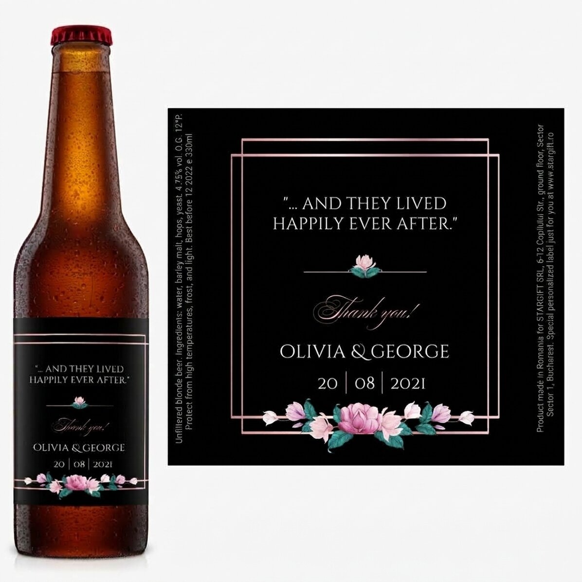 Personalised beer with text - Wedding