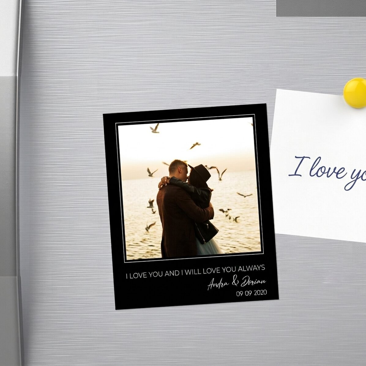 10x12 cm magnet personalised with a photo and text - Memories