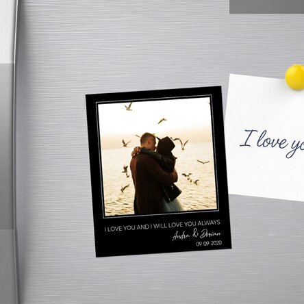 10x12 cm magnet personalised with a photo and text - Memories