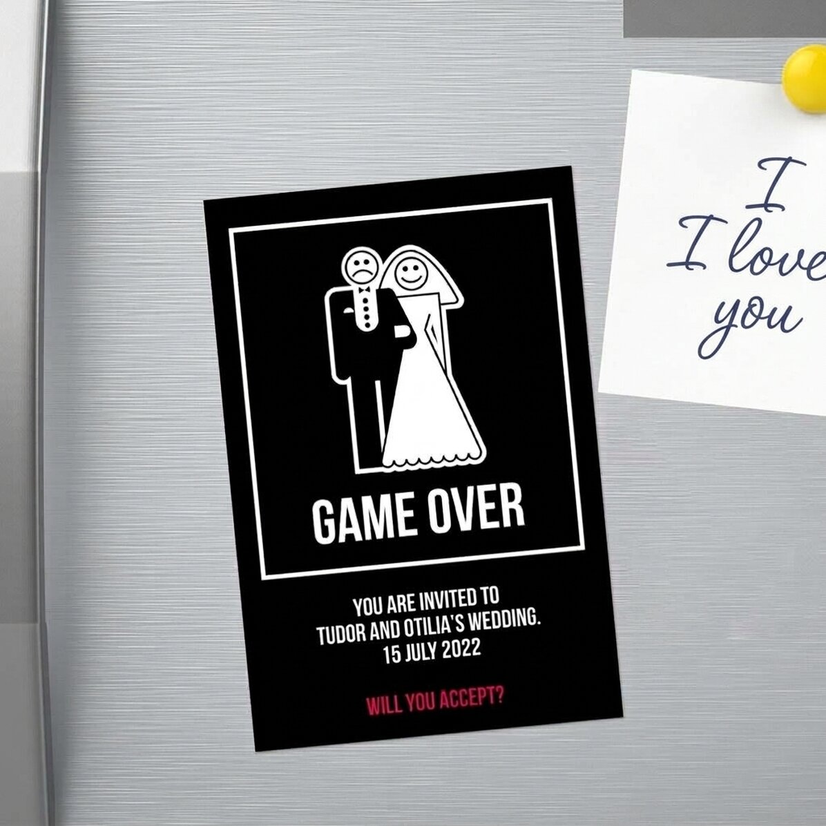 Personalised 10x15 cm magnet - Game over