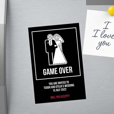 Personalised 10x15 cm magnet - Game over