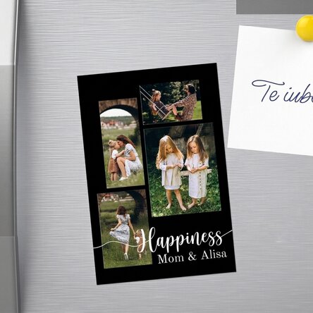 Personalised 10x15 cm magnet - Happiness