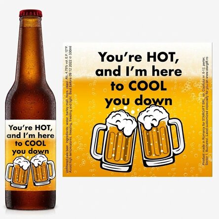Personalised beer with text - Hot