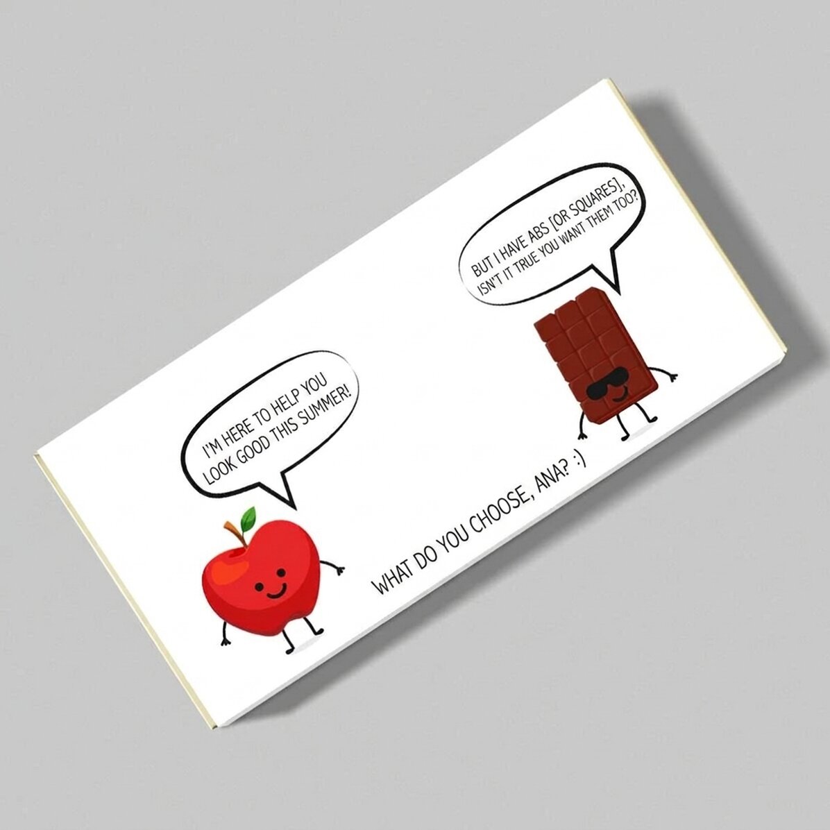 Personalised chocolate with text - Versus