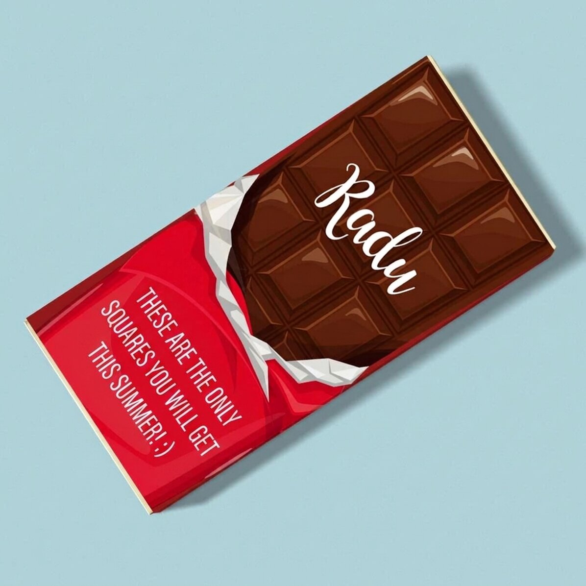 Personalised chocolate with text - Funny