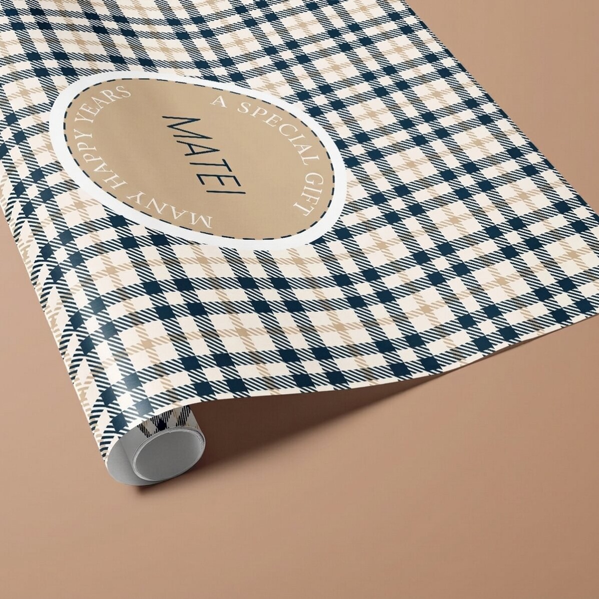 Personalised gift wrapping paper with text - For men