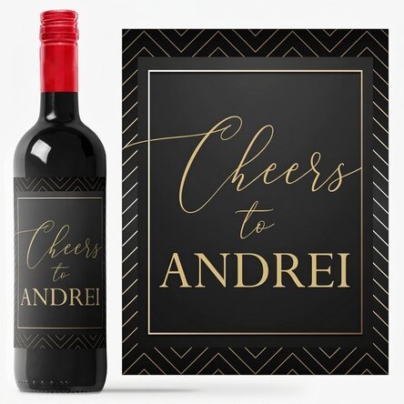 Personalised wine with text - Cheers to