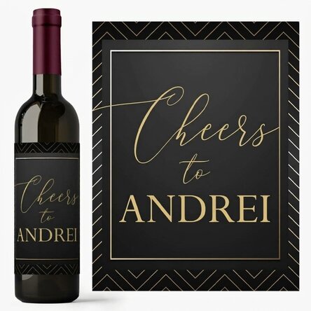 Personalised wine with text - Cheers to