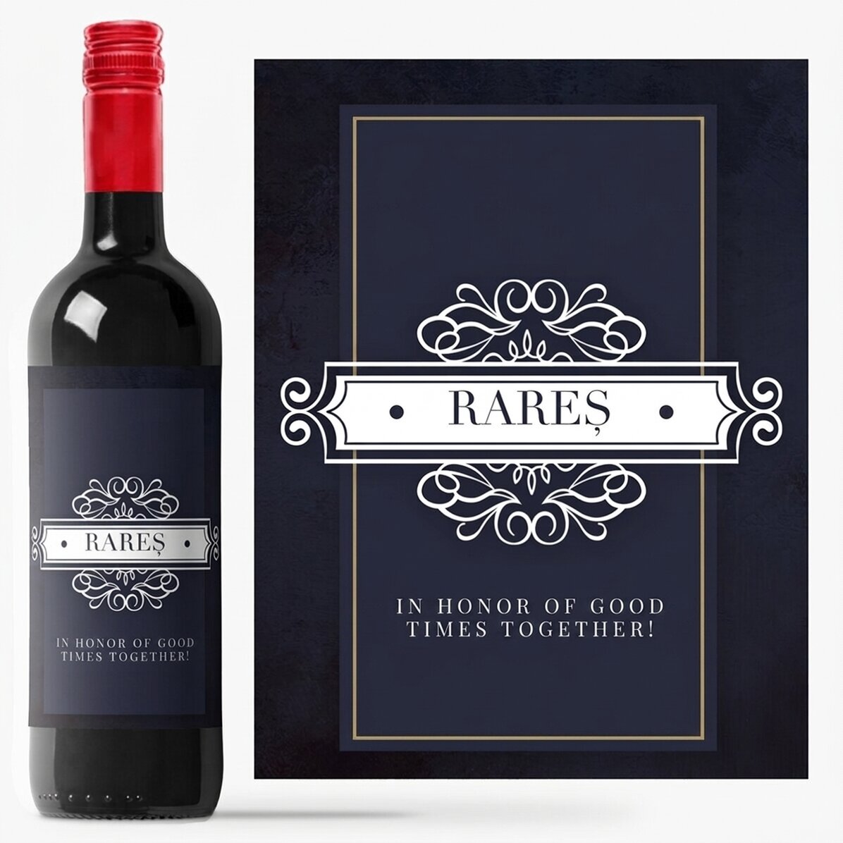 Personalised wine with name and message - Good times