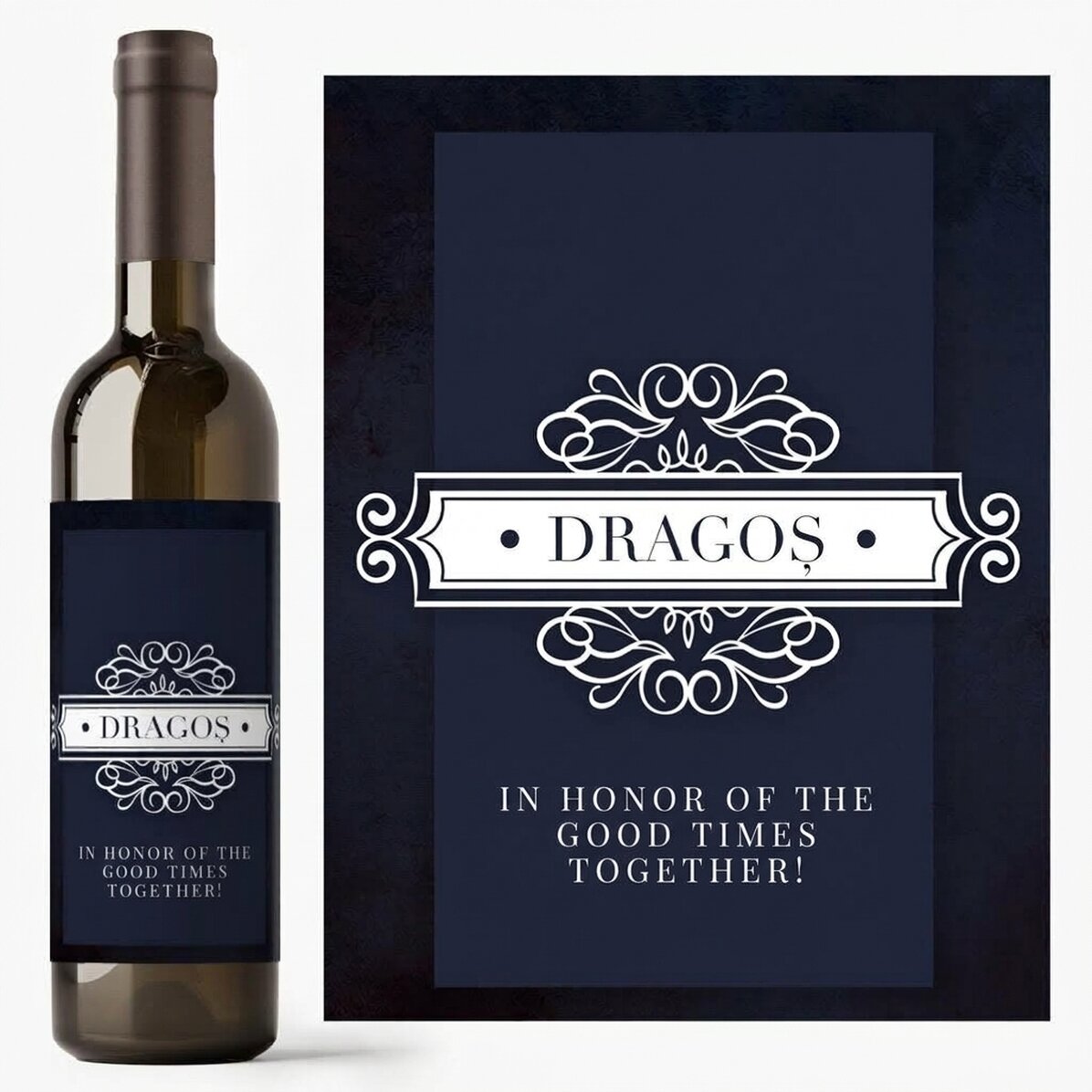 Personalised wine with name and message - Good times