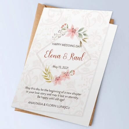 Personalised greeting card with text - Stone House