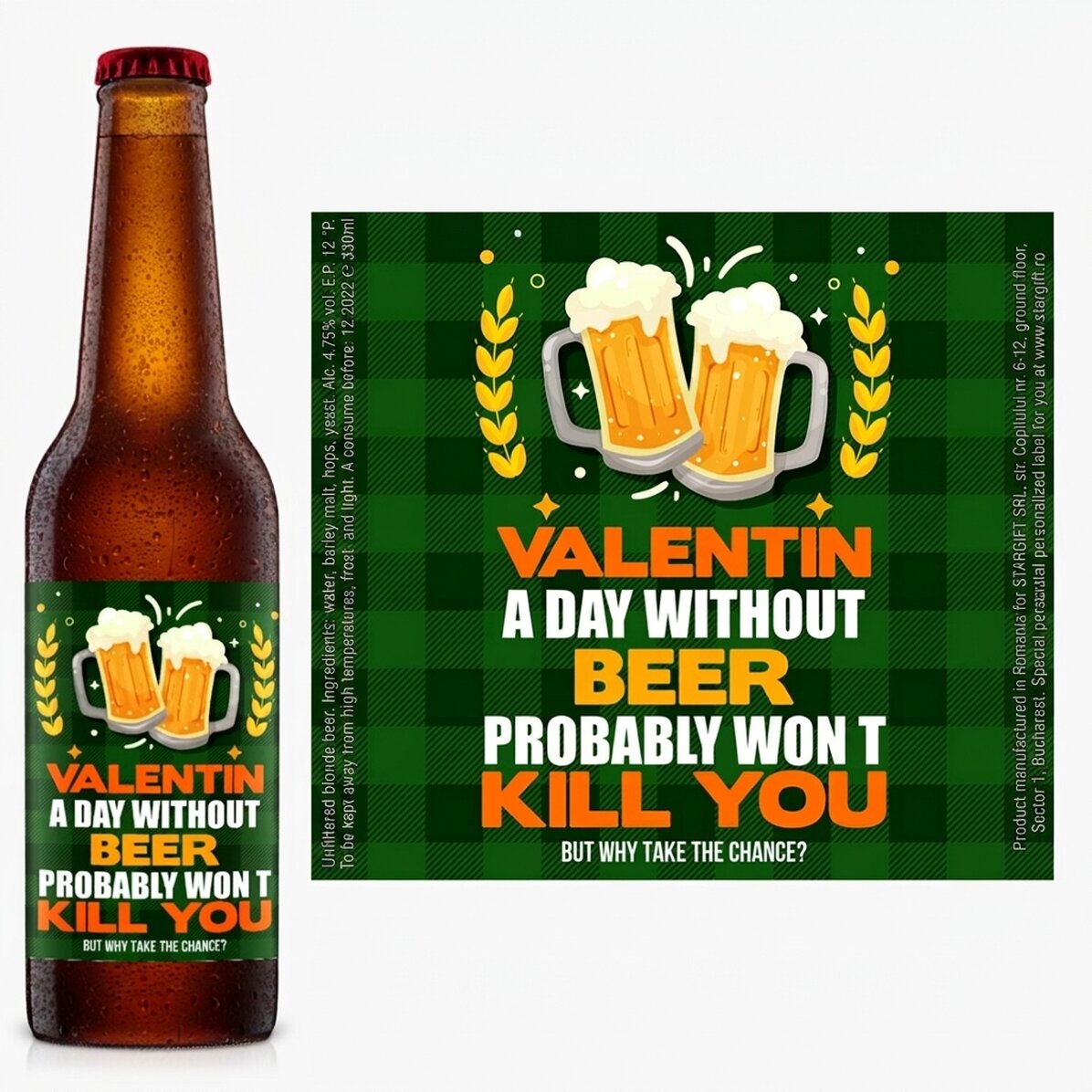 Personalised beer with text - Beer won