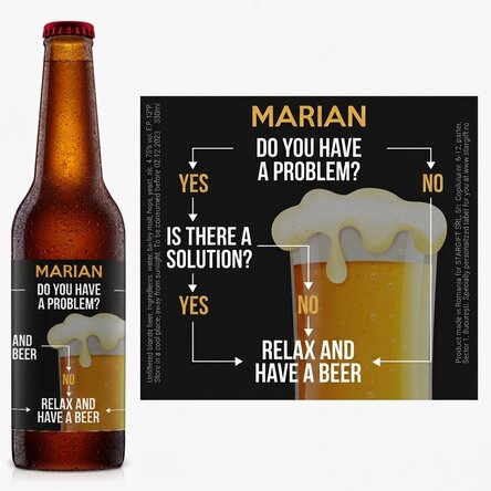 Personalised beer with text - Problem solved