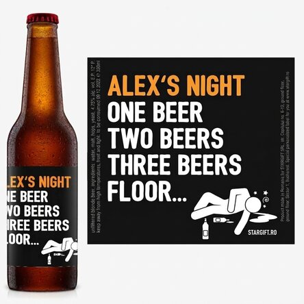 Personalised beer with text - One beer, two beers...