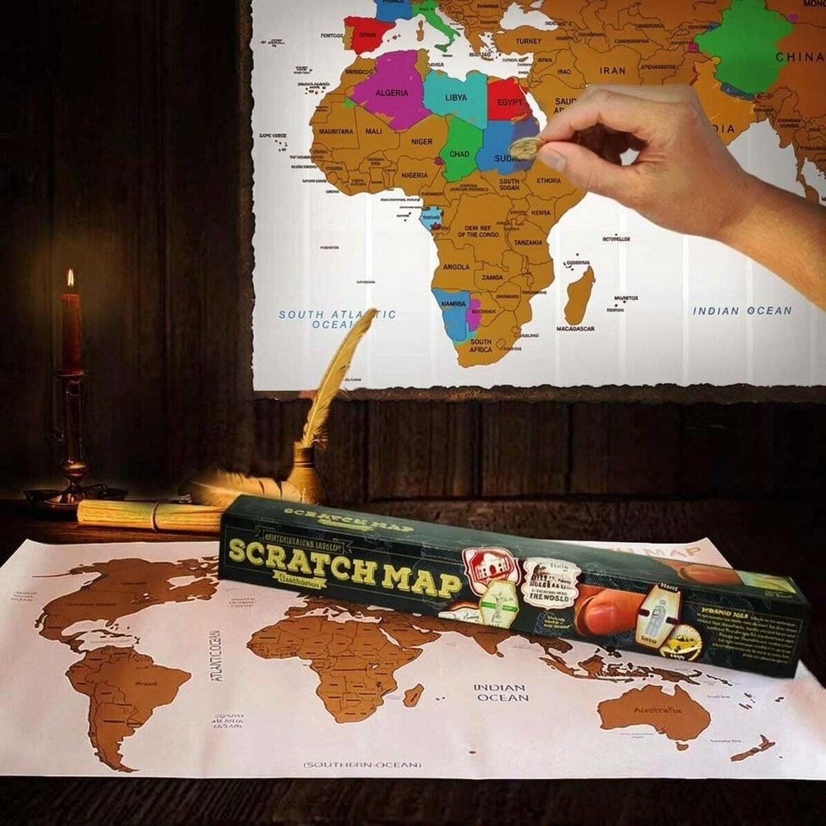 The scratchable map of the world