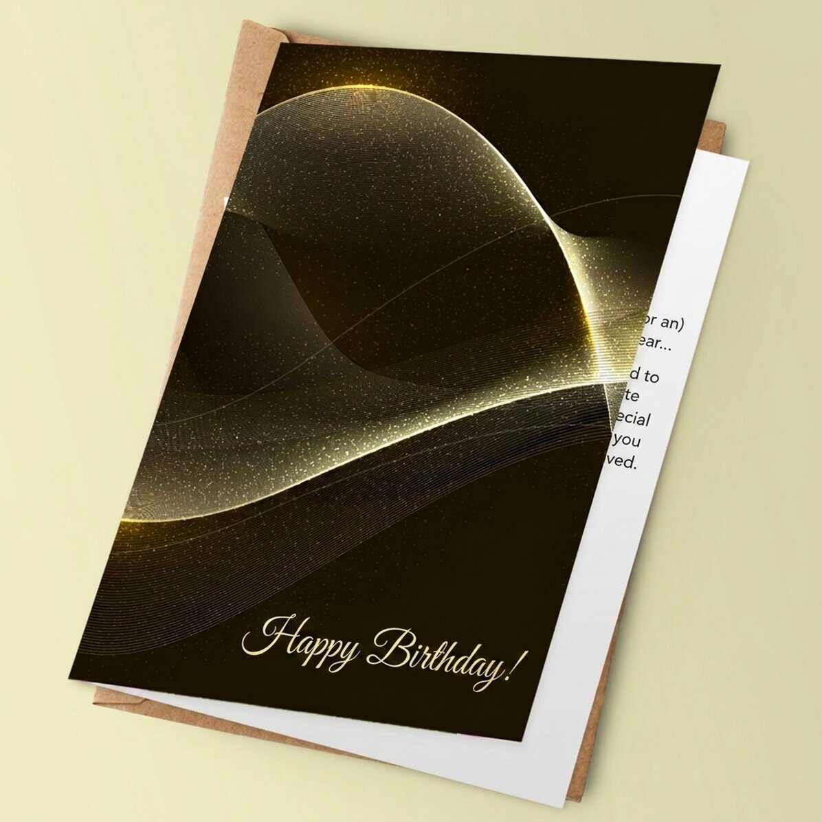 Personalised greeting card with text - Happy Birthday!