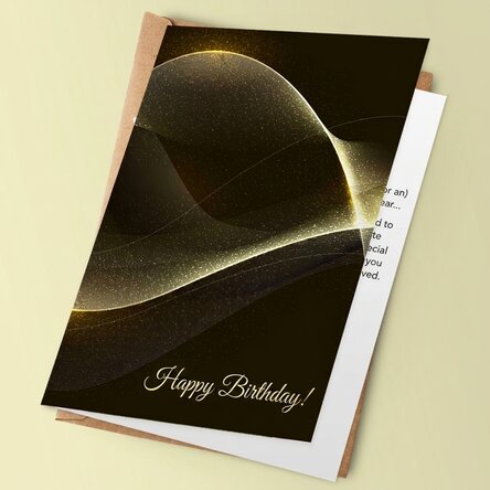 Personalised greeting card with text - Happy Birthday!