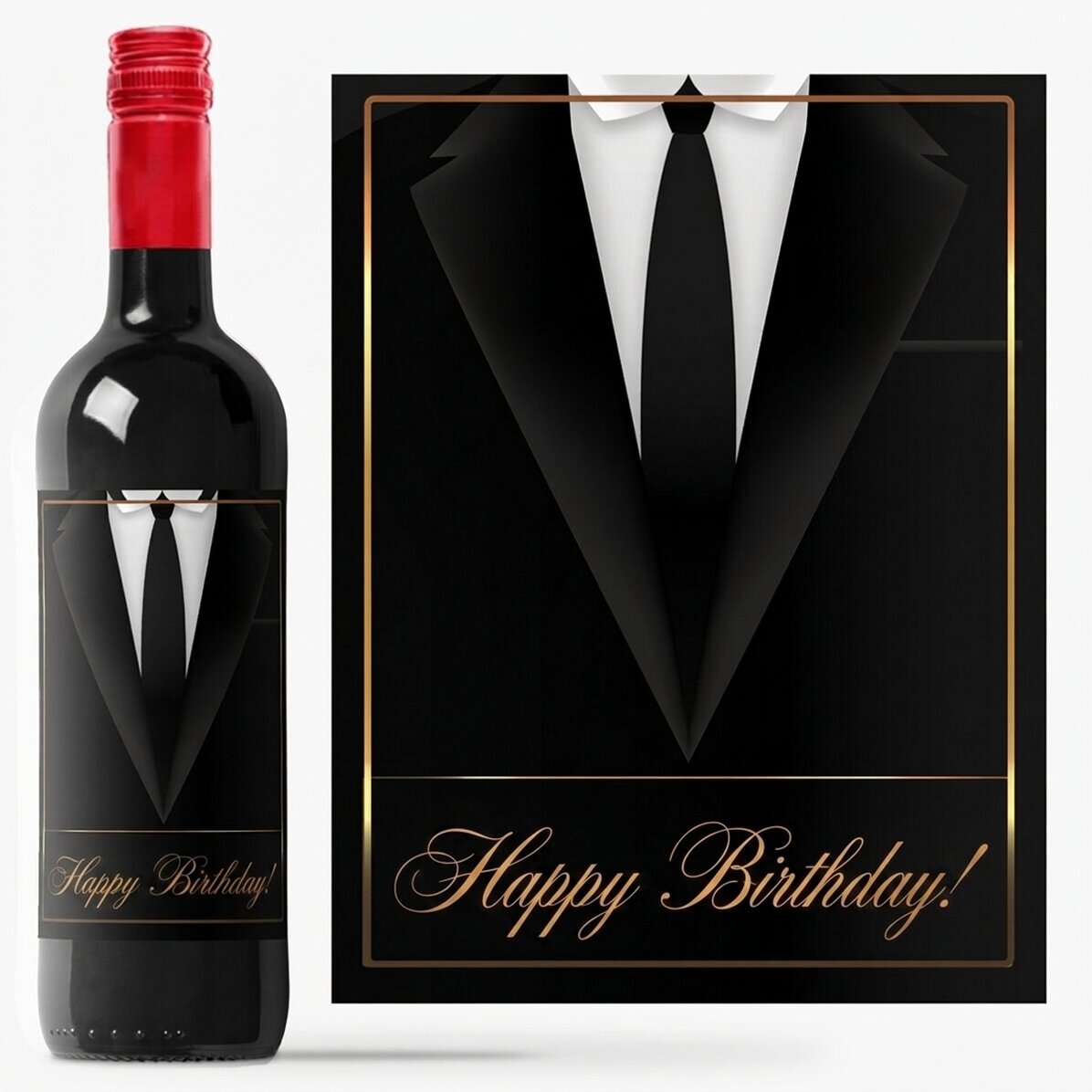 Personalised wine - Elegant black