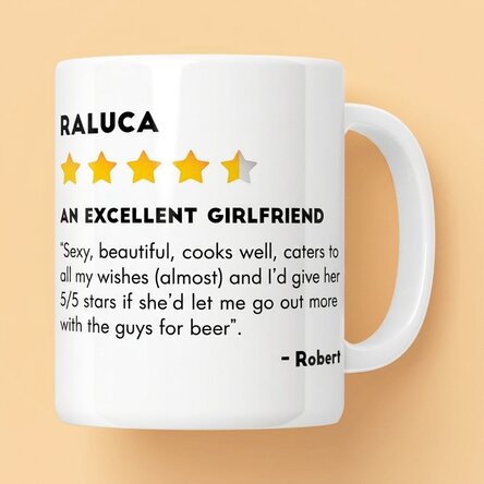 Personalised mug with photo and text - Review