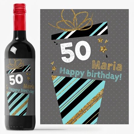 Personalised wine with message - Birthday gift