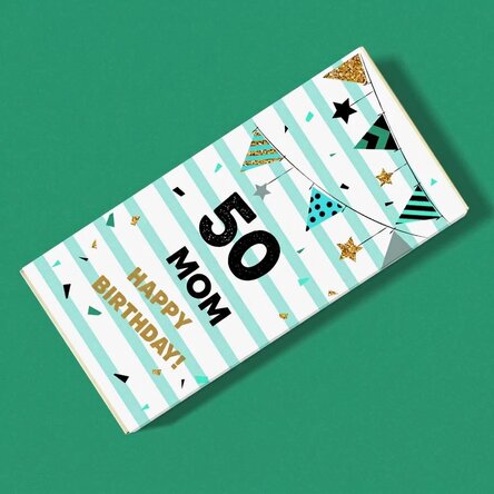 Personalised chocolate with text for birthdays - Birthday gift