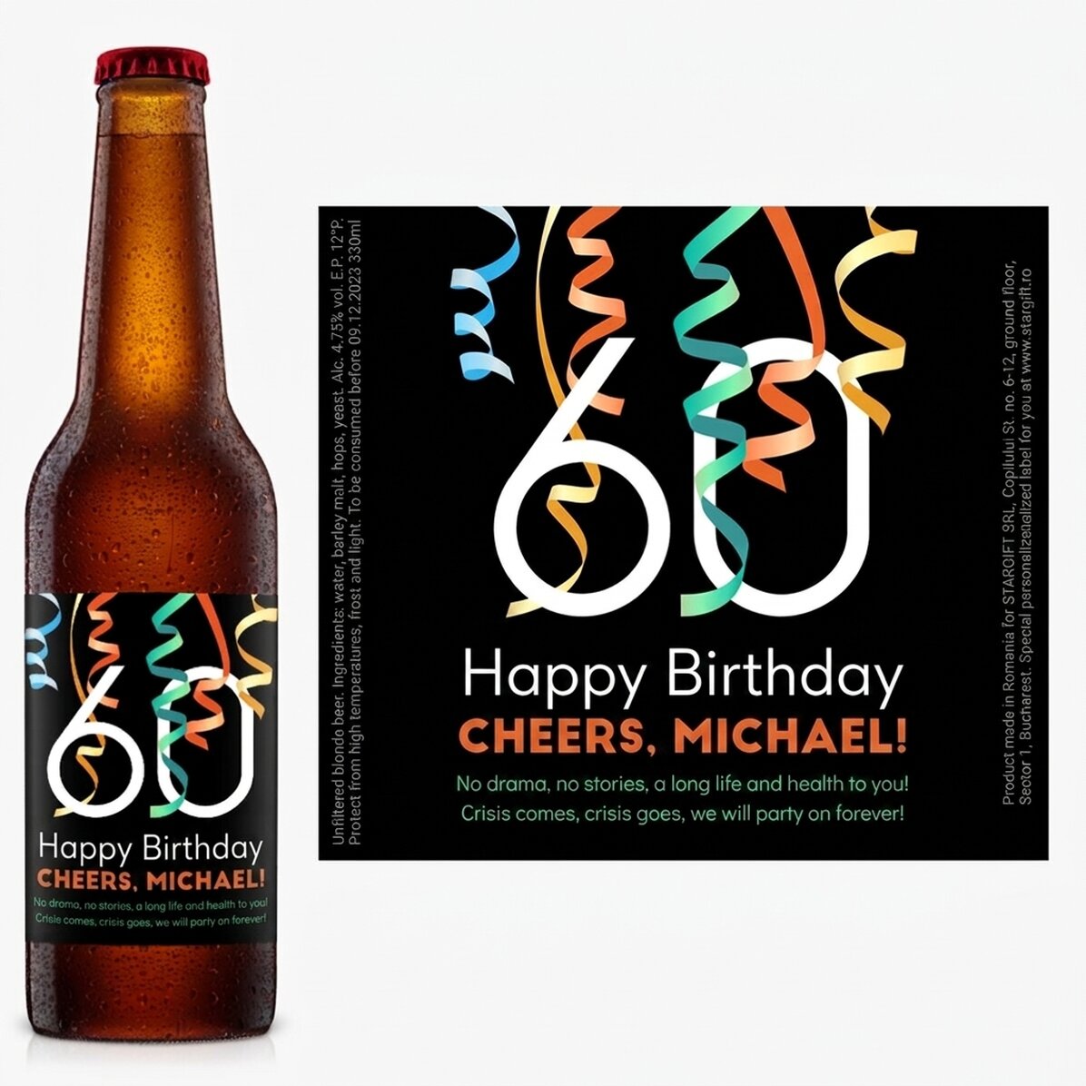 Personalised beer with text - Cheers