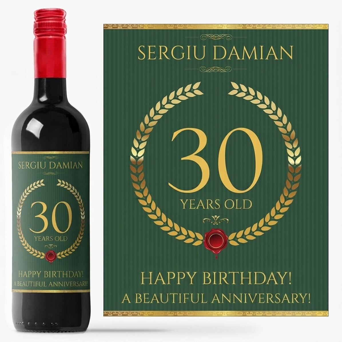 Personalised wine with text - Special Gift
