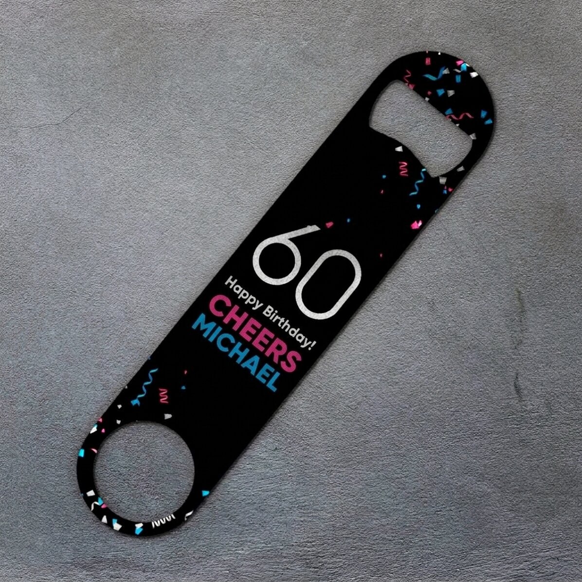 Personalised beer opener - Confetti