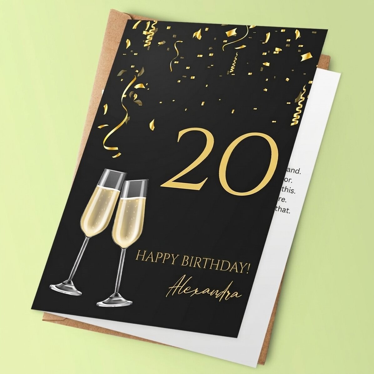 Personalised birthday card with text - Happy Birthday!