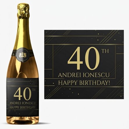 Personalised sparkling wine with text - A gift for you