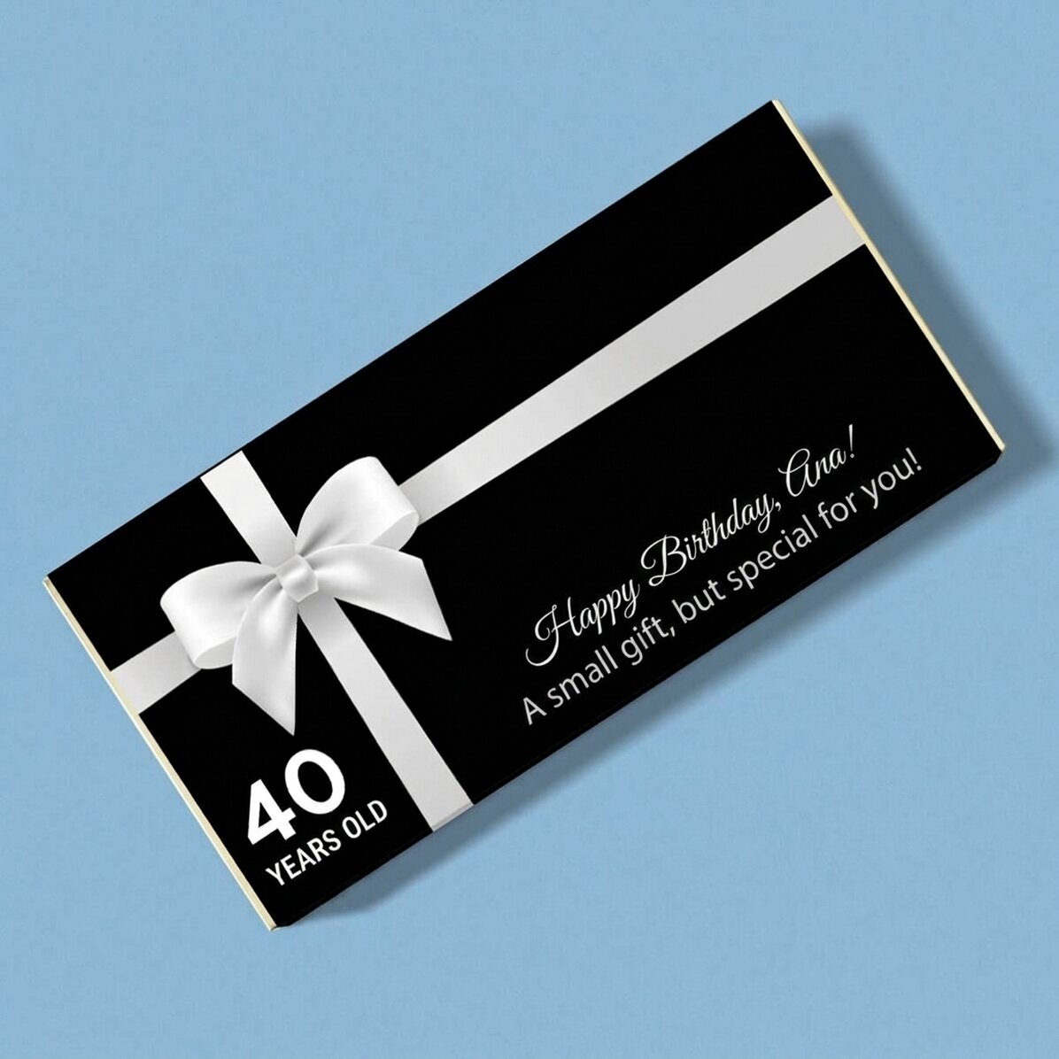 Personalised chocolate with text for birthdays - Special for you