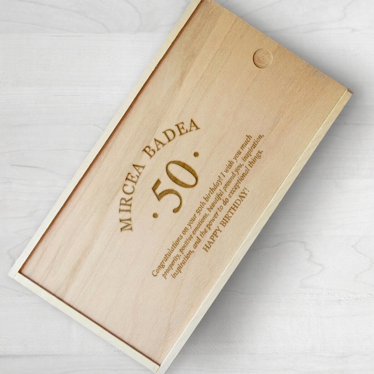 Personalised wooden gift box - Anniversary