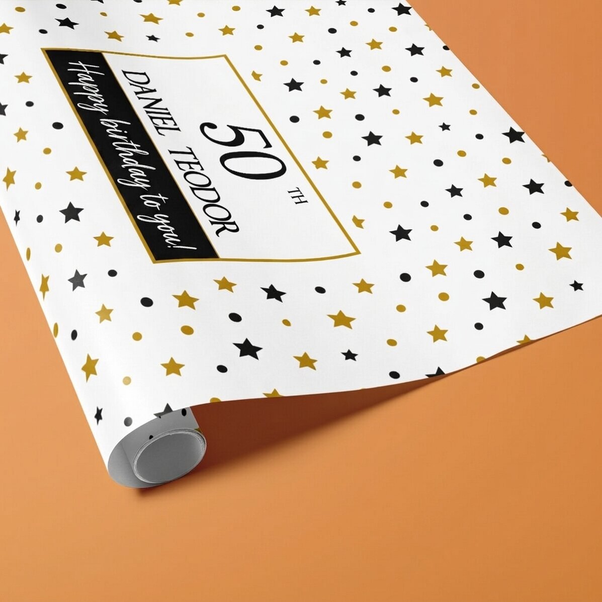 Personalised gift wrapping paper with text - It