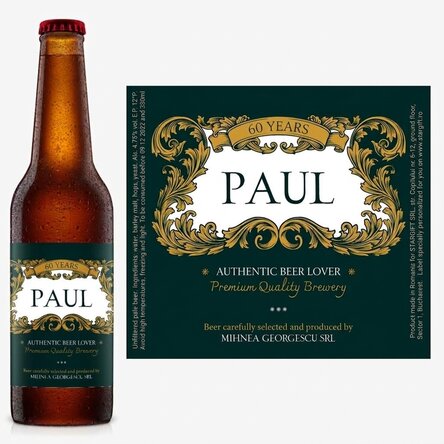 Personalised beer with text - Royal 60
