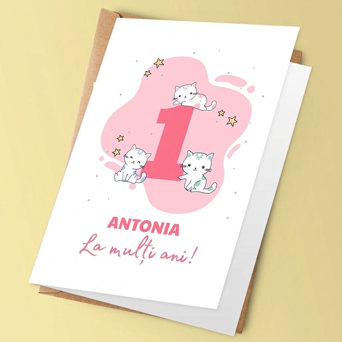 Personalised card with text on the back - Children