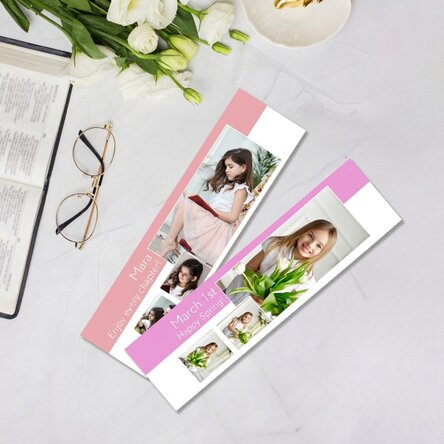 Personalised bookmark with 3 photos and text - You are special