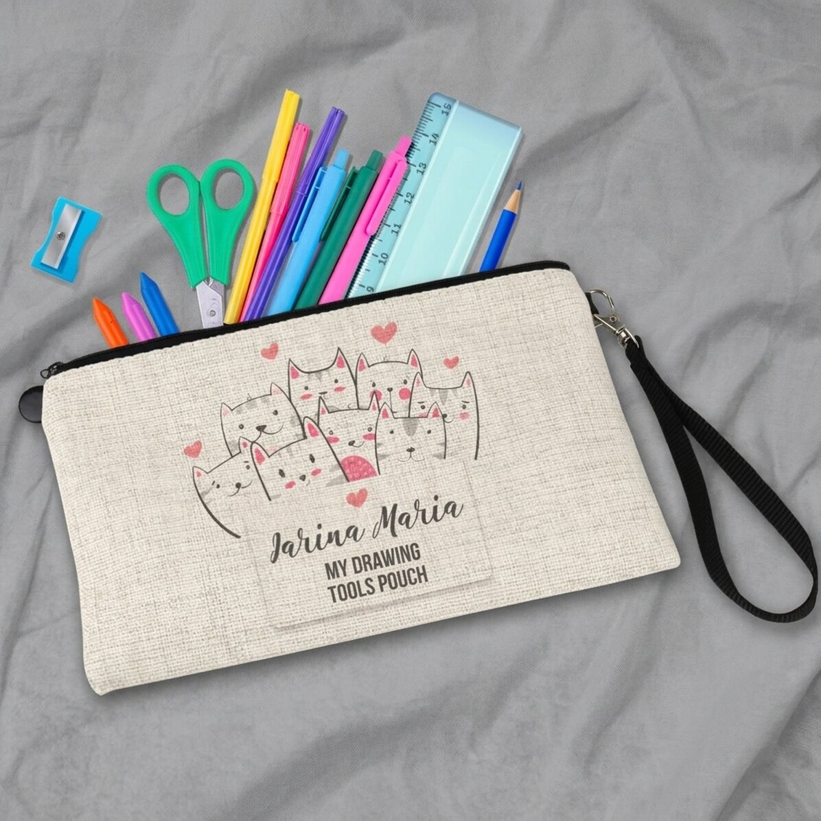 Personalised school kit with text - Kitty