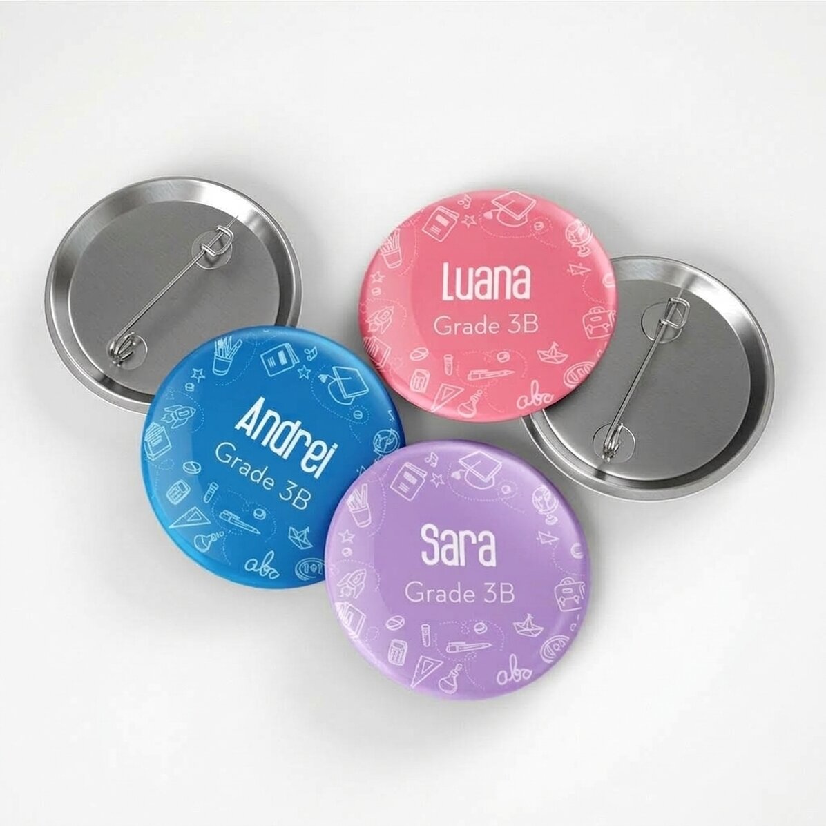 Personalised badge with text - Back to school