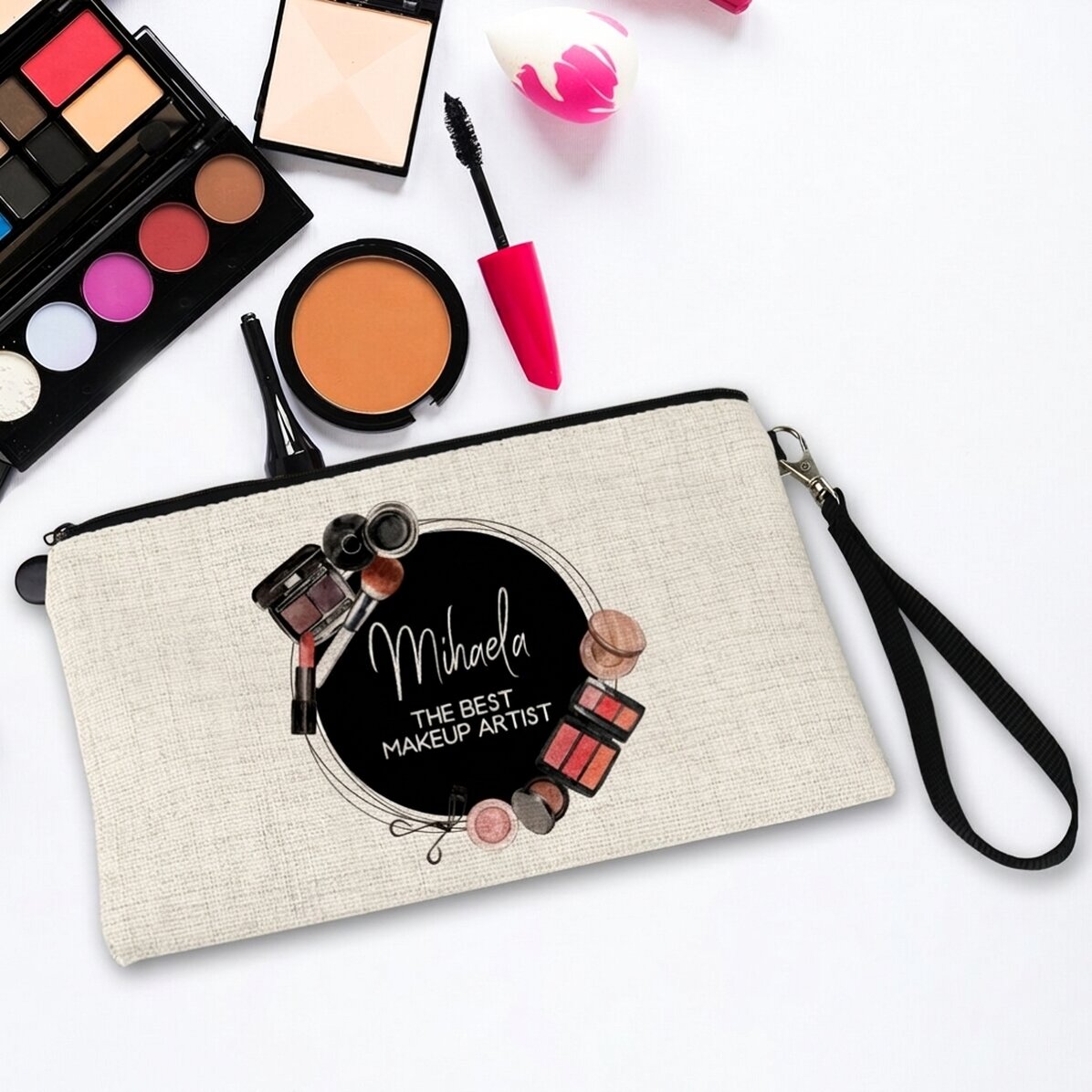 Personalised cosmetics bag with text - Makeup artist