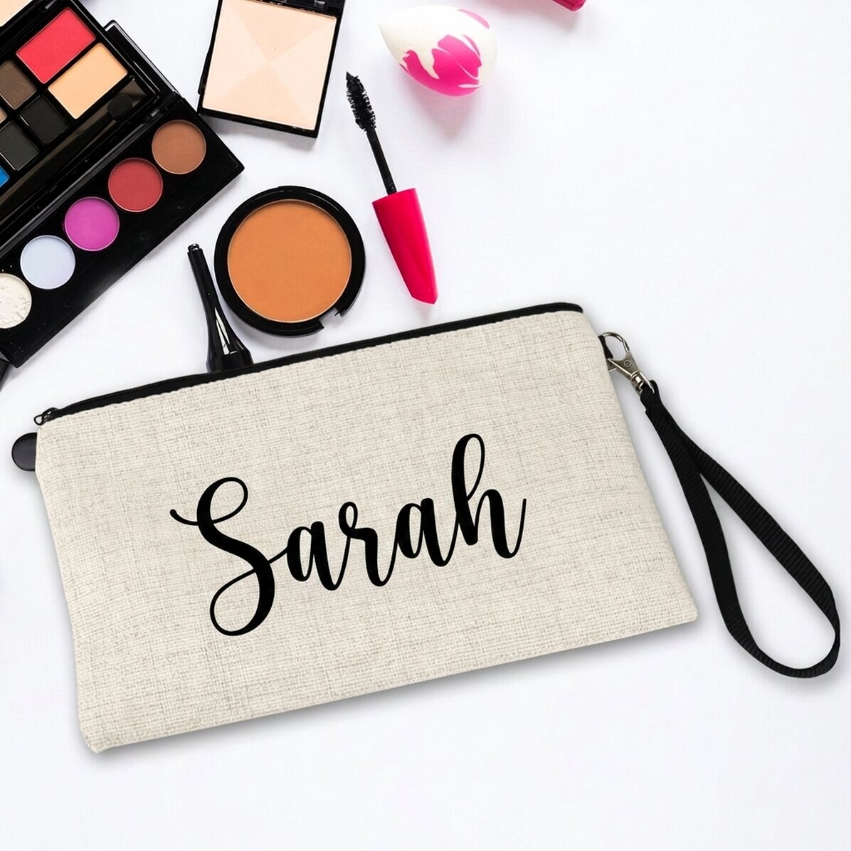 Personalised cosmetics bag with name