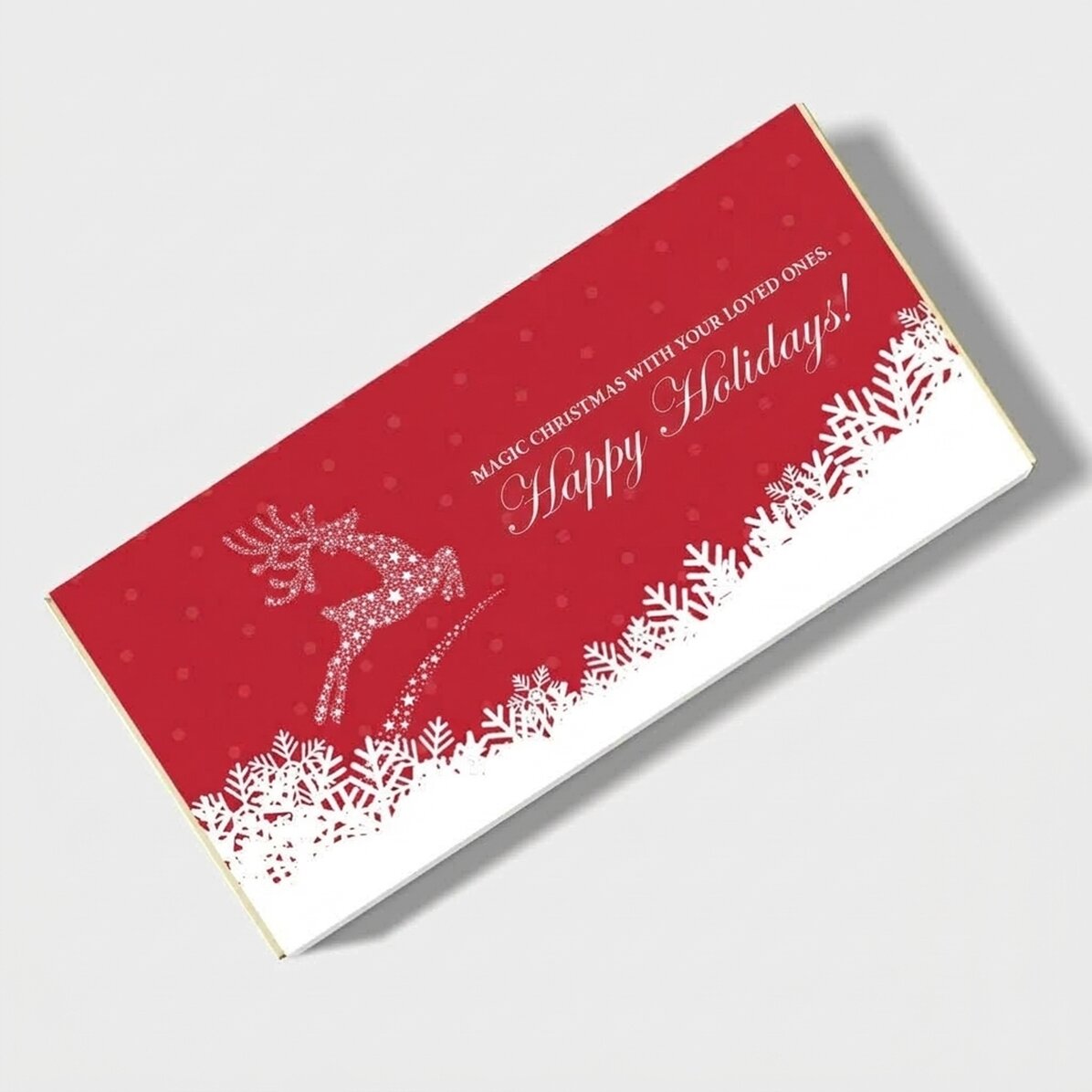 Personalised chocolate with text and logo - The Magic of Christmas