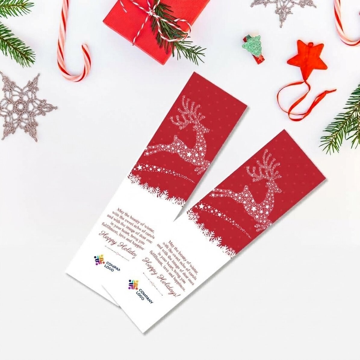 Personalised bookmark with text and logo - The Magic of Christmas