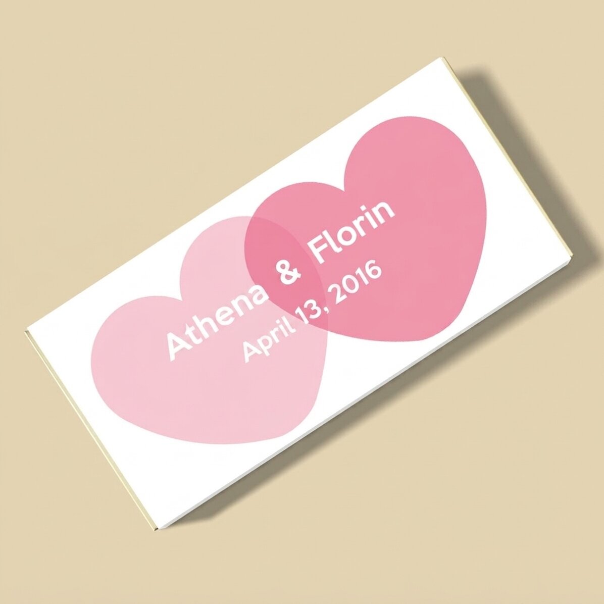 Personalised chocolate for couples